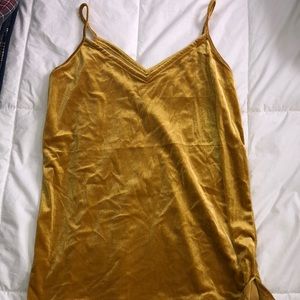Yellow, velvet tank!